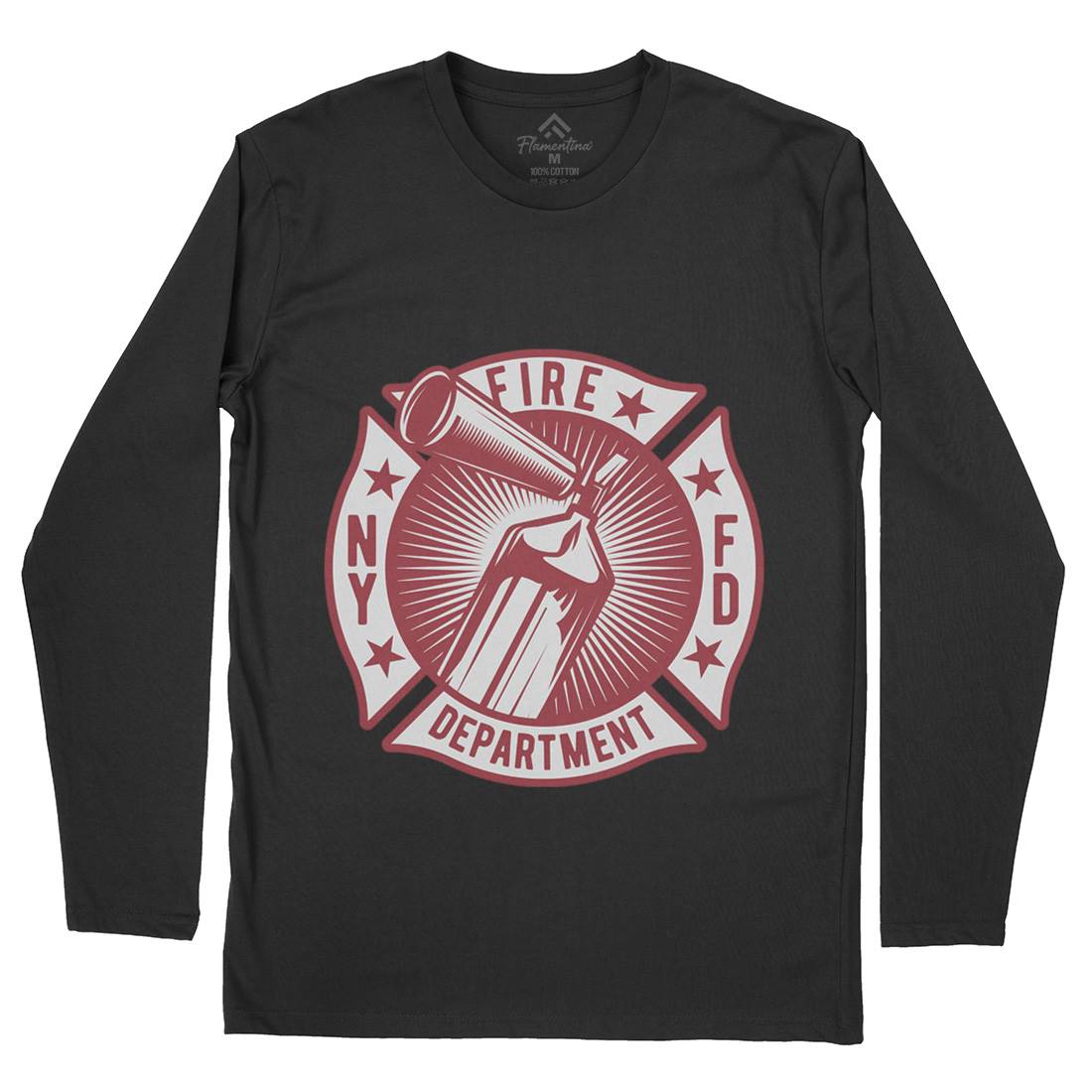 Fire Fighter Mens Long Sleeve T-Shirt Firefighters B811