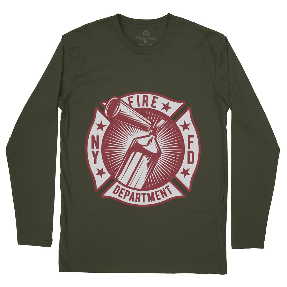 Fire Fighter Mens Long Sleeve T-Shirt Firefighters B811