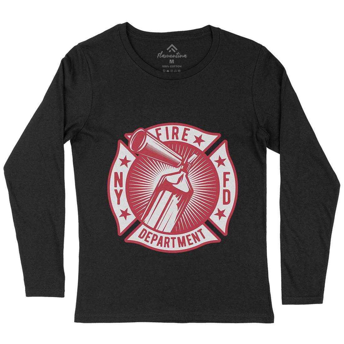 Fire Fighter Womens Long Sleeve T-Shirt Firefighters B811