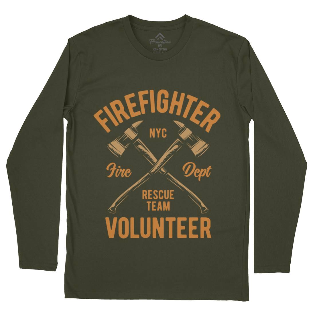 Fire Fighter Mens Long Sleeve T-Shirt Firefighters B812