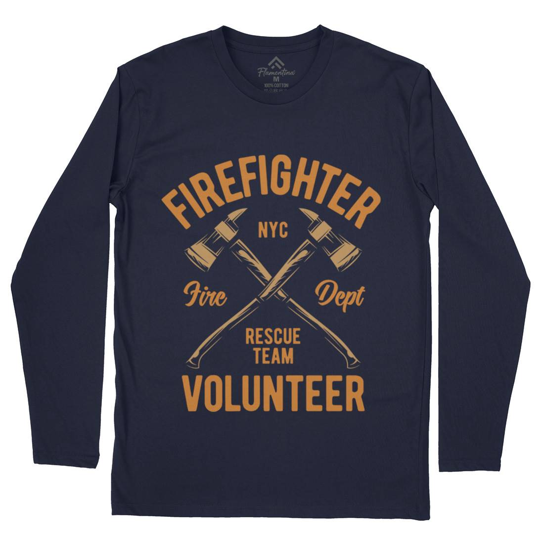 Fire Fighter Mens Long Sleeve T-Shirt Firefighters B812