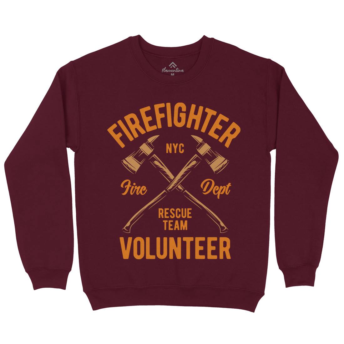 Fire Fighter Mens Crew Neck Sweatshirt Firefighters B812