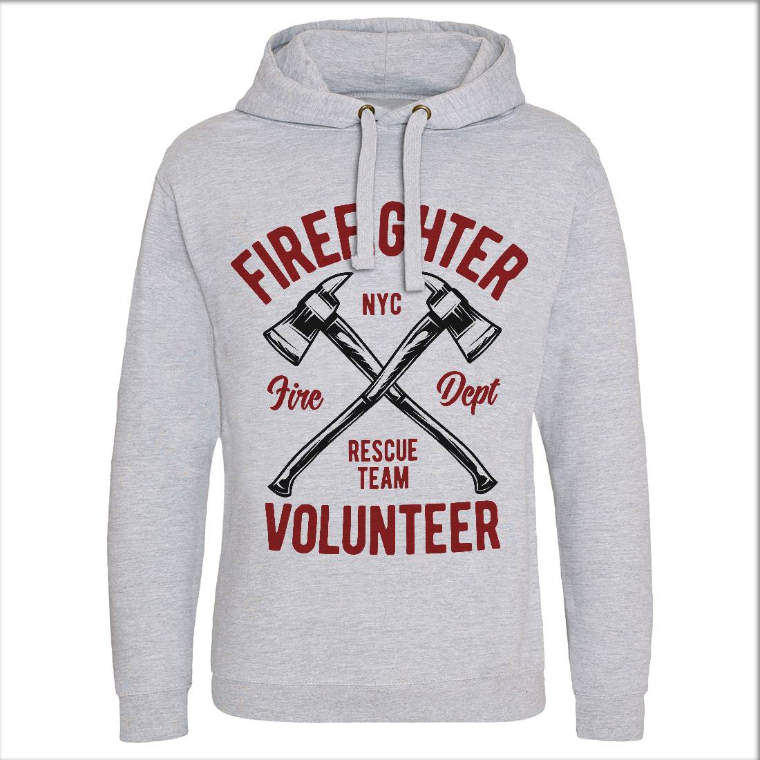 Fire Fighter Mens Hoodie Without Pocket Firefighters B812