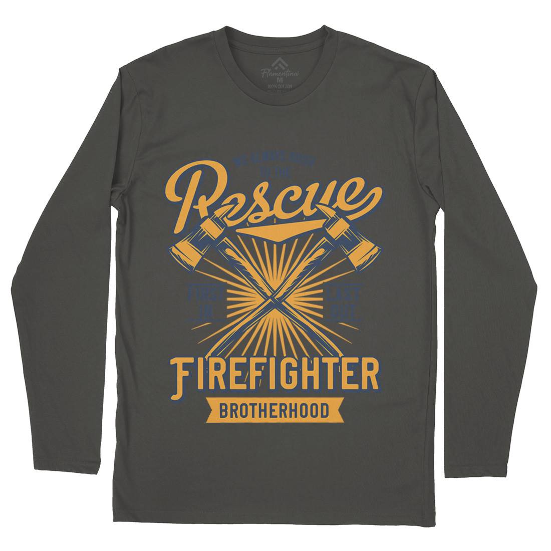 Fire Fighter Mens Long Sleeve T-Shirt Firefighters B813