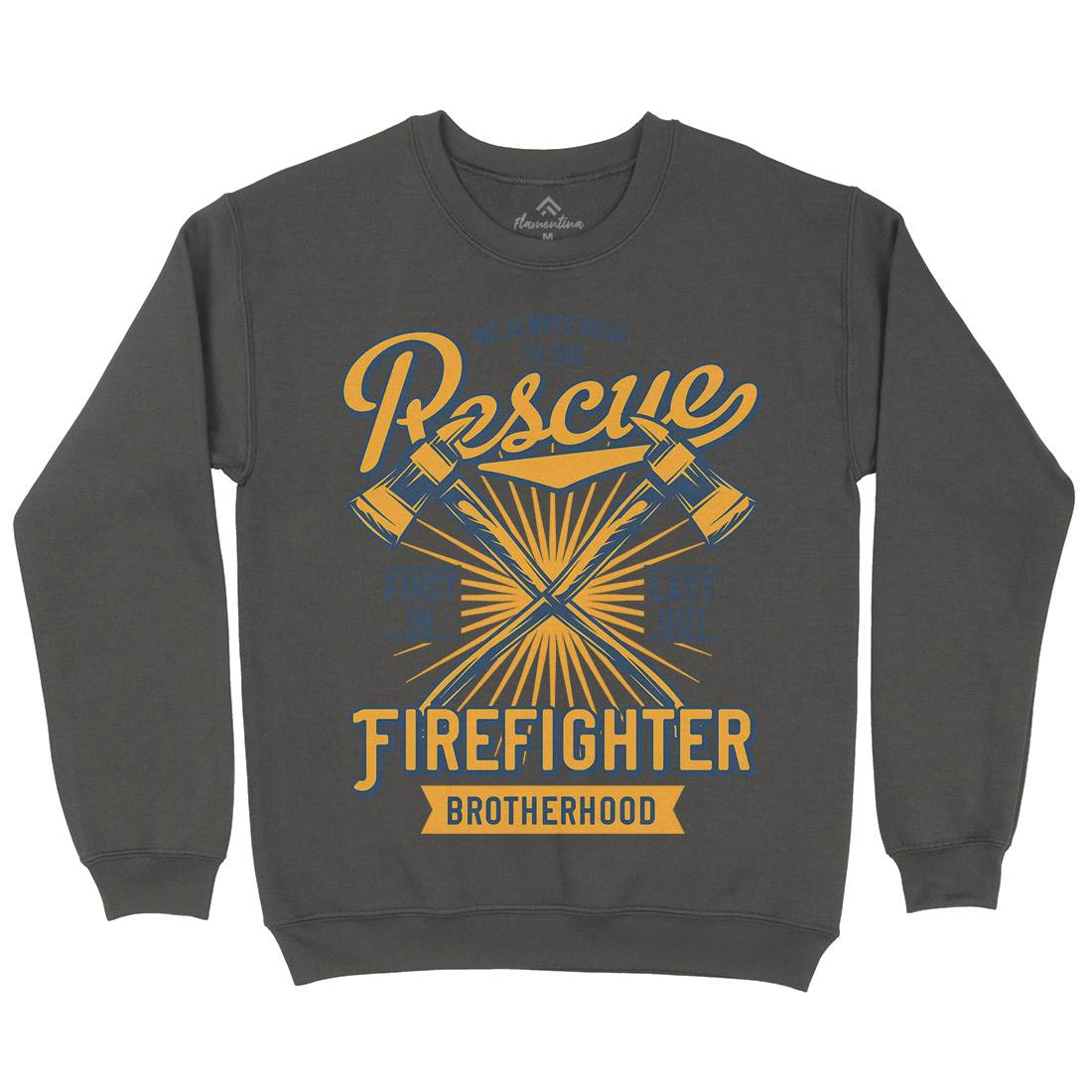 Fire Fighter Mens Crew Neck Sweatshirt Firefighters B813