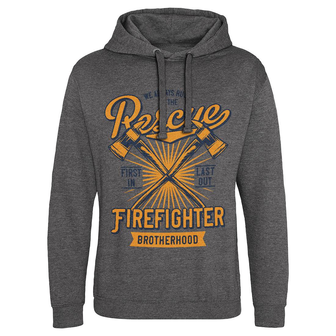 Fire Fighter Mens Hoodie Without Pocket Firefighters B813