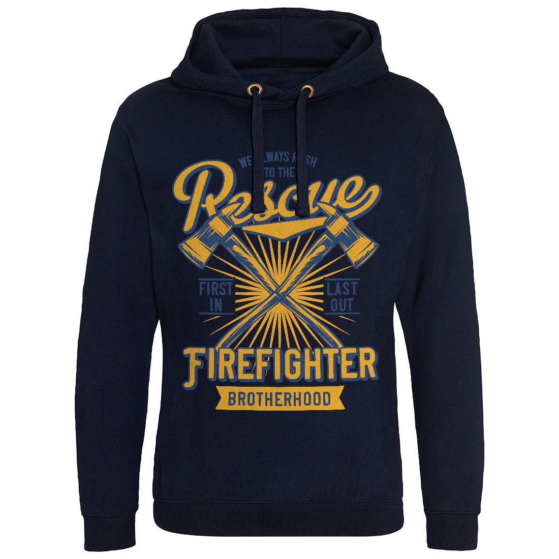 Fire Fighter Mens Hoodie Without Pocket Firefighters B813