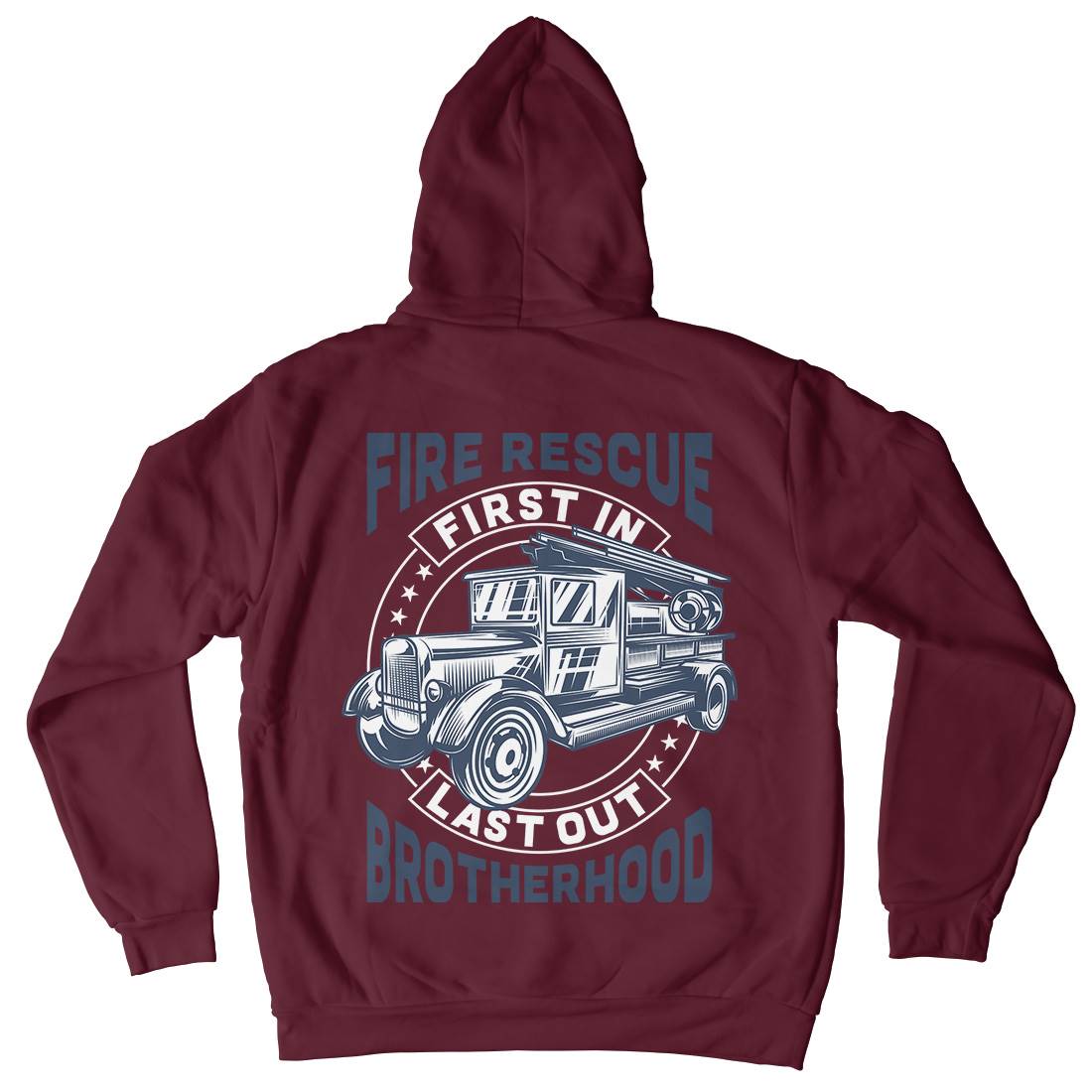 Fire Fighter Mens Hoodie With Pocket Firefighters B814