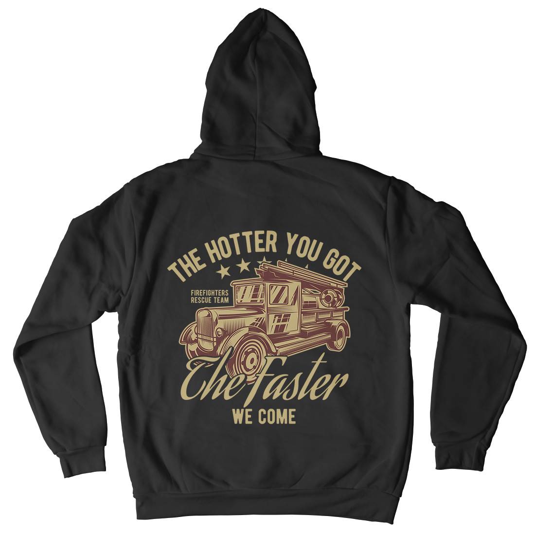 Fire Fighter Mens Hoodie With Pocket Firefighters B815