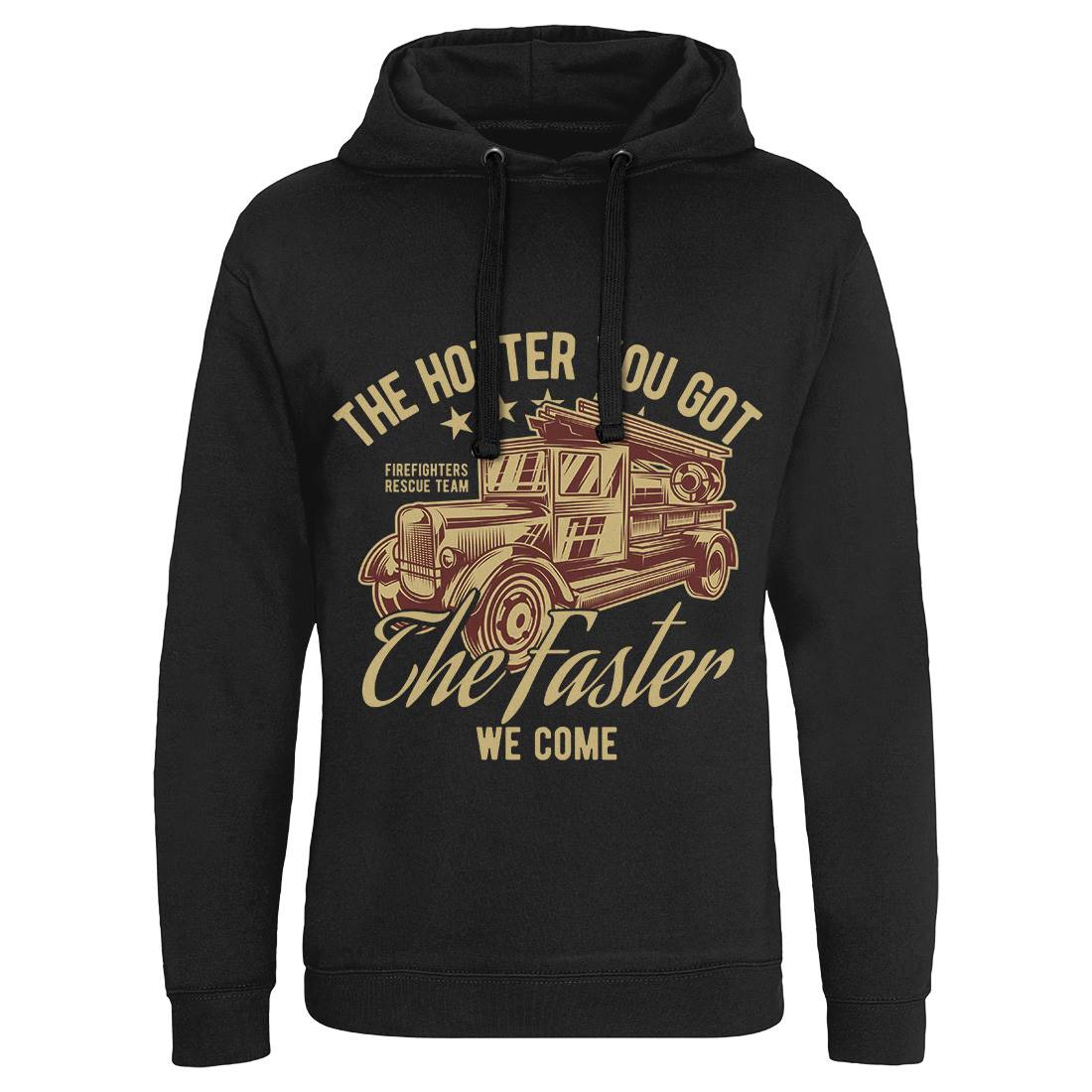 Fire Fighter Mens Hoodie Without Pocket Firefighters B815