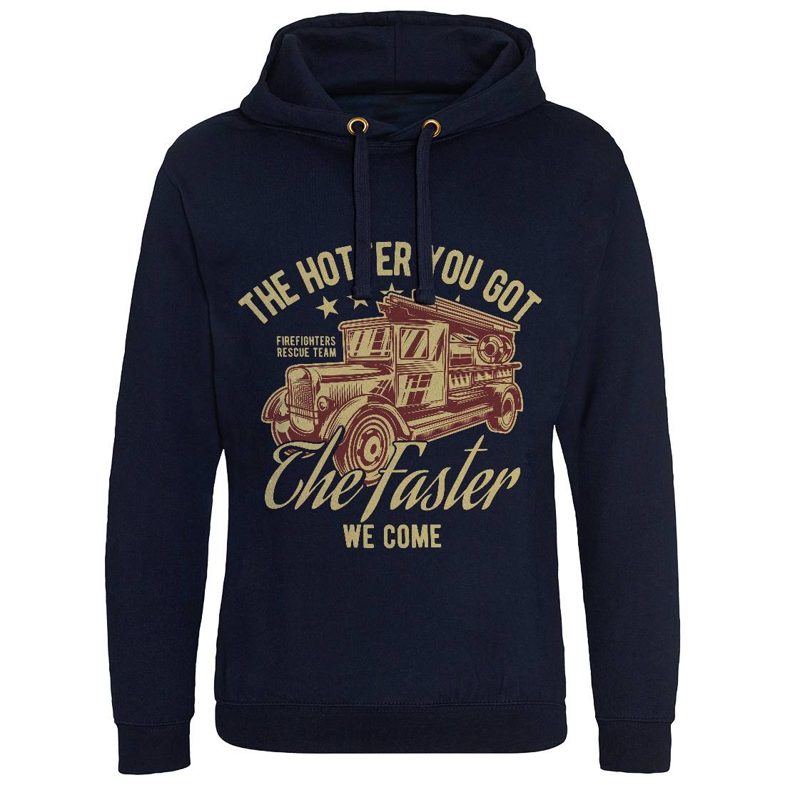 Fire Fighter Mens Hoodie Without Pocket Firefighters B815