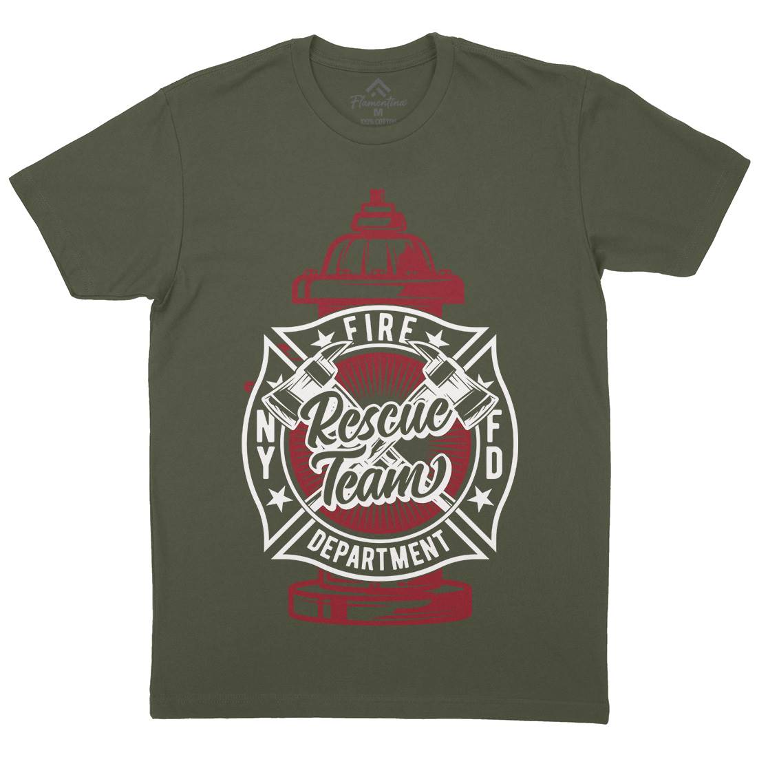 Fire Fighter Mens Crew Neck T-Shirt Firefighters B817