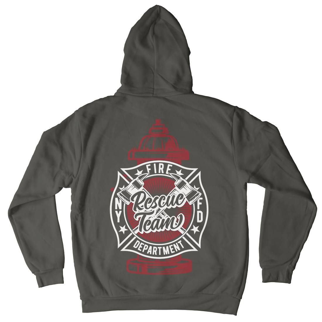 Fire Fighter Mens Hoodie With Pocket Firefighters B817