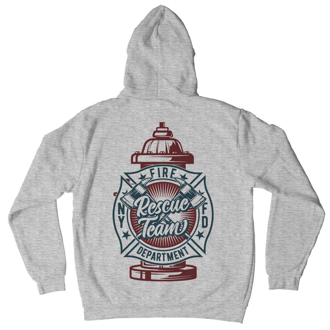 Fire Fighter Mens Hoodie With Pocket Firefighters B817