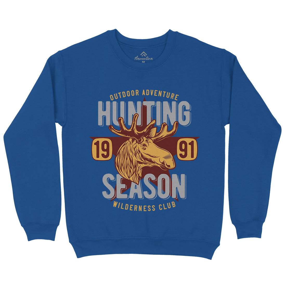 Deer Hunt Mens Crew Neck Sweatshirt Animals B819