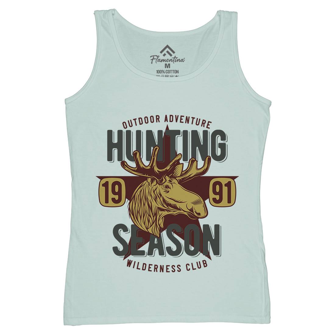 Deer Hunt Womens Organic Tank Top Vest Animals B819
