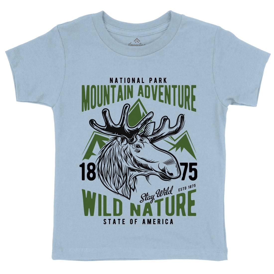 Moose Hunt Kids Crew Neck T-Shirt Animals B820