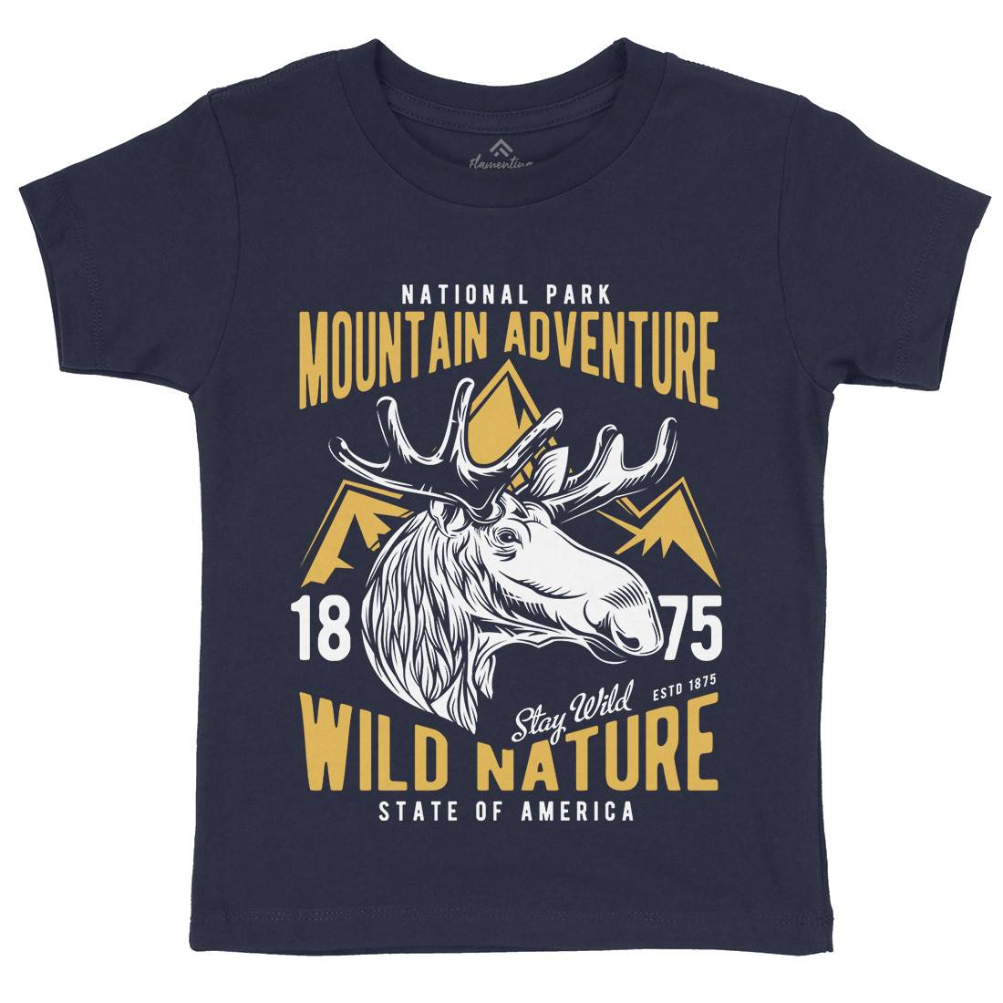 Moose Hunt Kids Crew Neck T-Shirt Animals B820