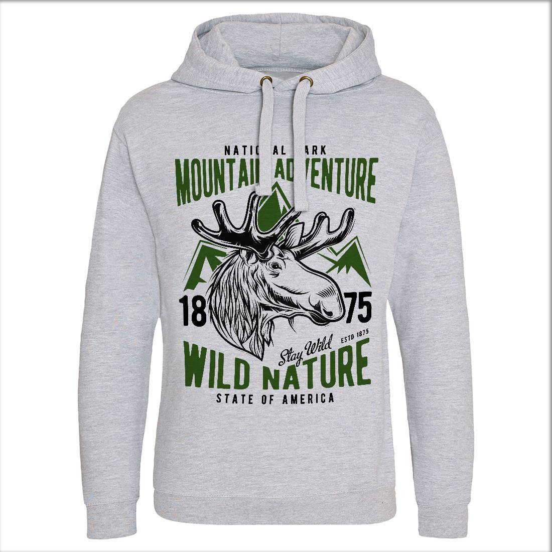 Moose Hunt Mens Hoodie Without Pocket Animals B820