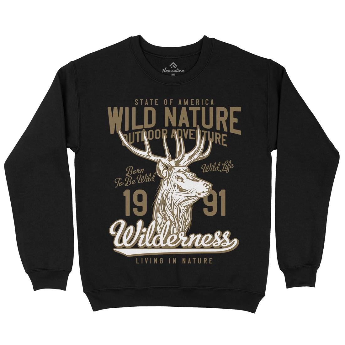 Deer Hunt Kids Crew Neck Sweatshirt Animals B821