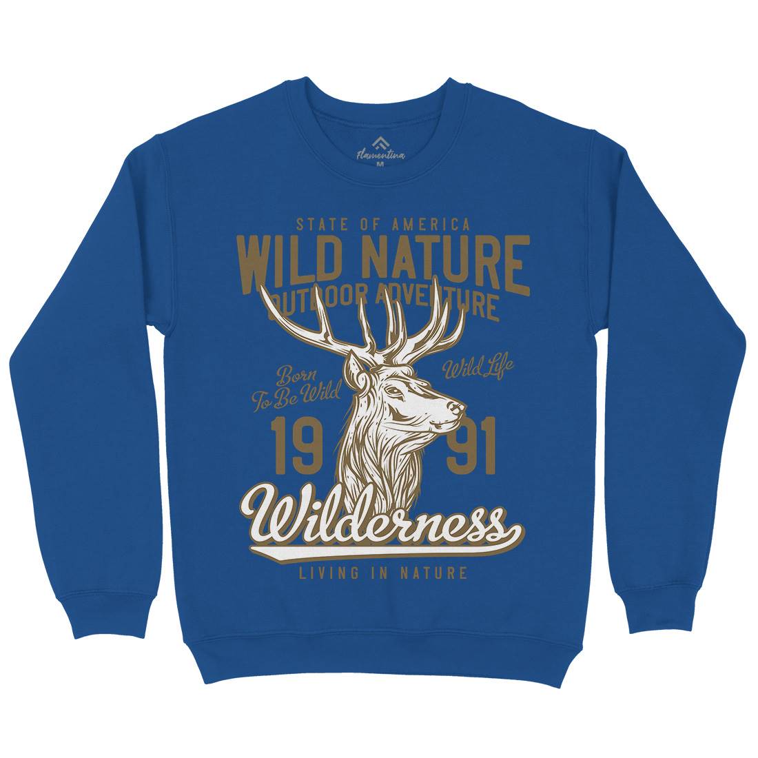 Deer Hunt Mens Crew Neck Sweatshirt Animals B821