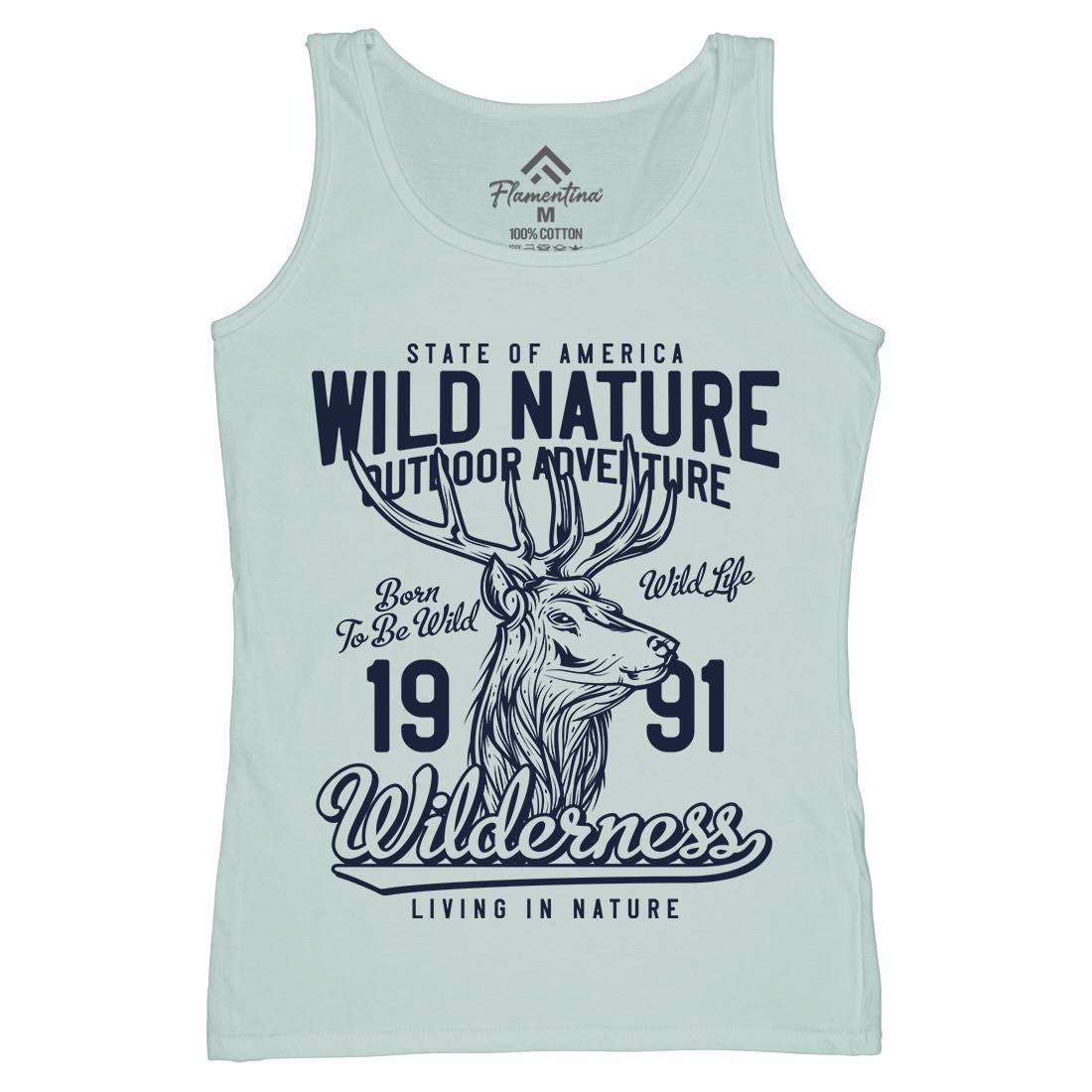 Deer Hunt Womens Organic Tank Top Vest Animals B821