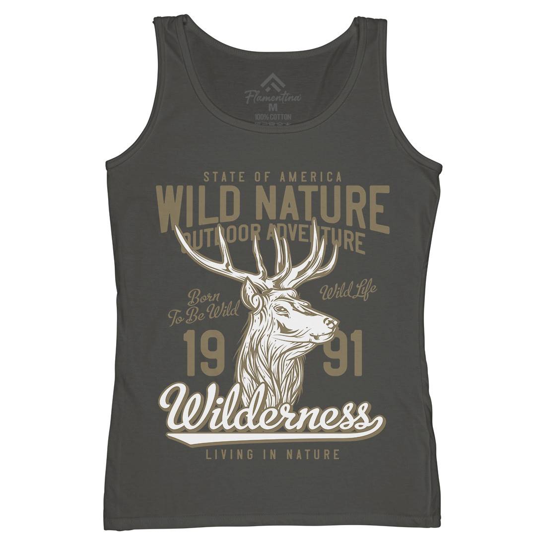 Deer Hunt Womens Organic Tank Top Vest Animals B821