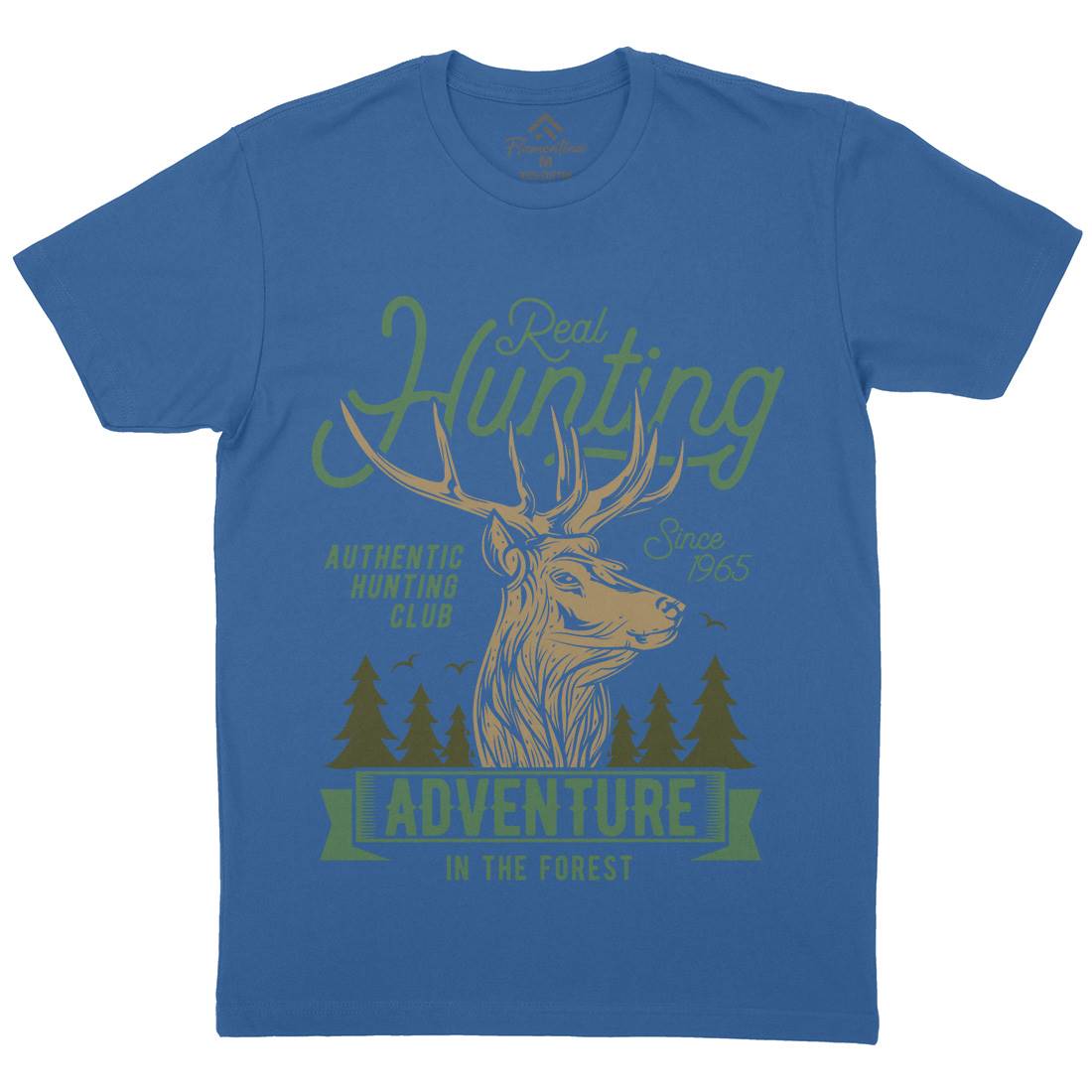 Deer Hunt Mens Crew Neck T-Shirt Animals B822