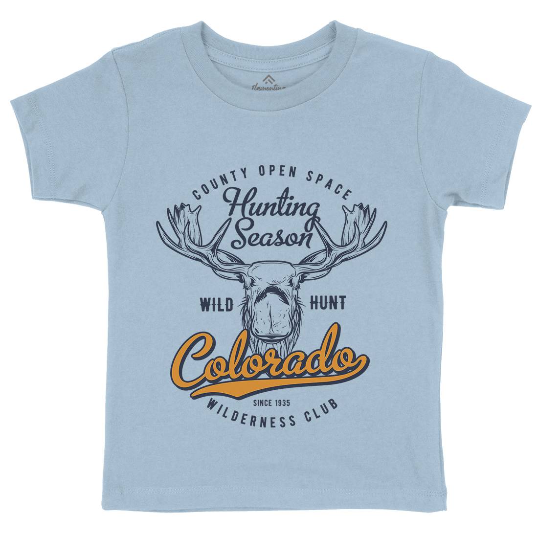 Moose Hunt Kids Organic Crew Neck T-Shirt Animals B823