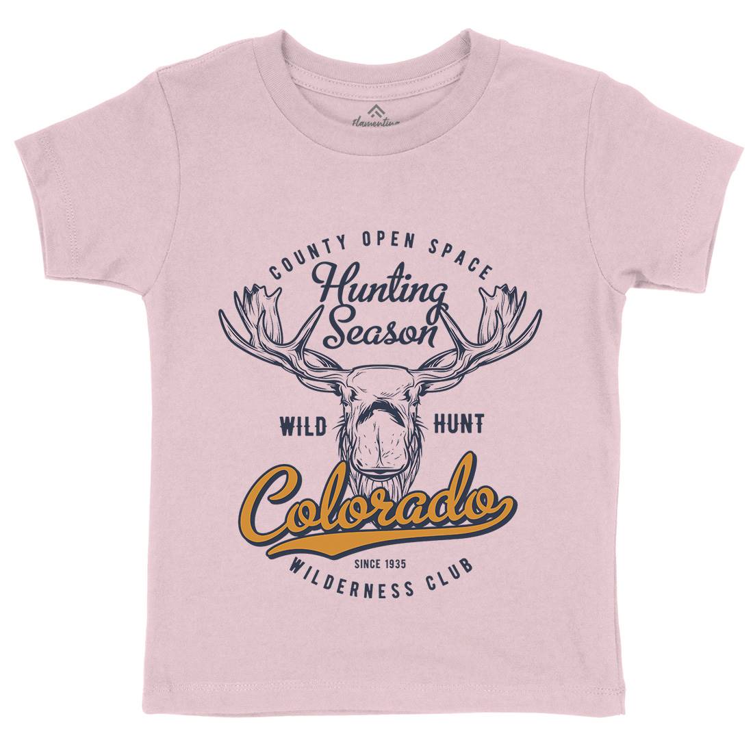 Moose Hunt Kids Crew Neck T-Shirt Animals B823