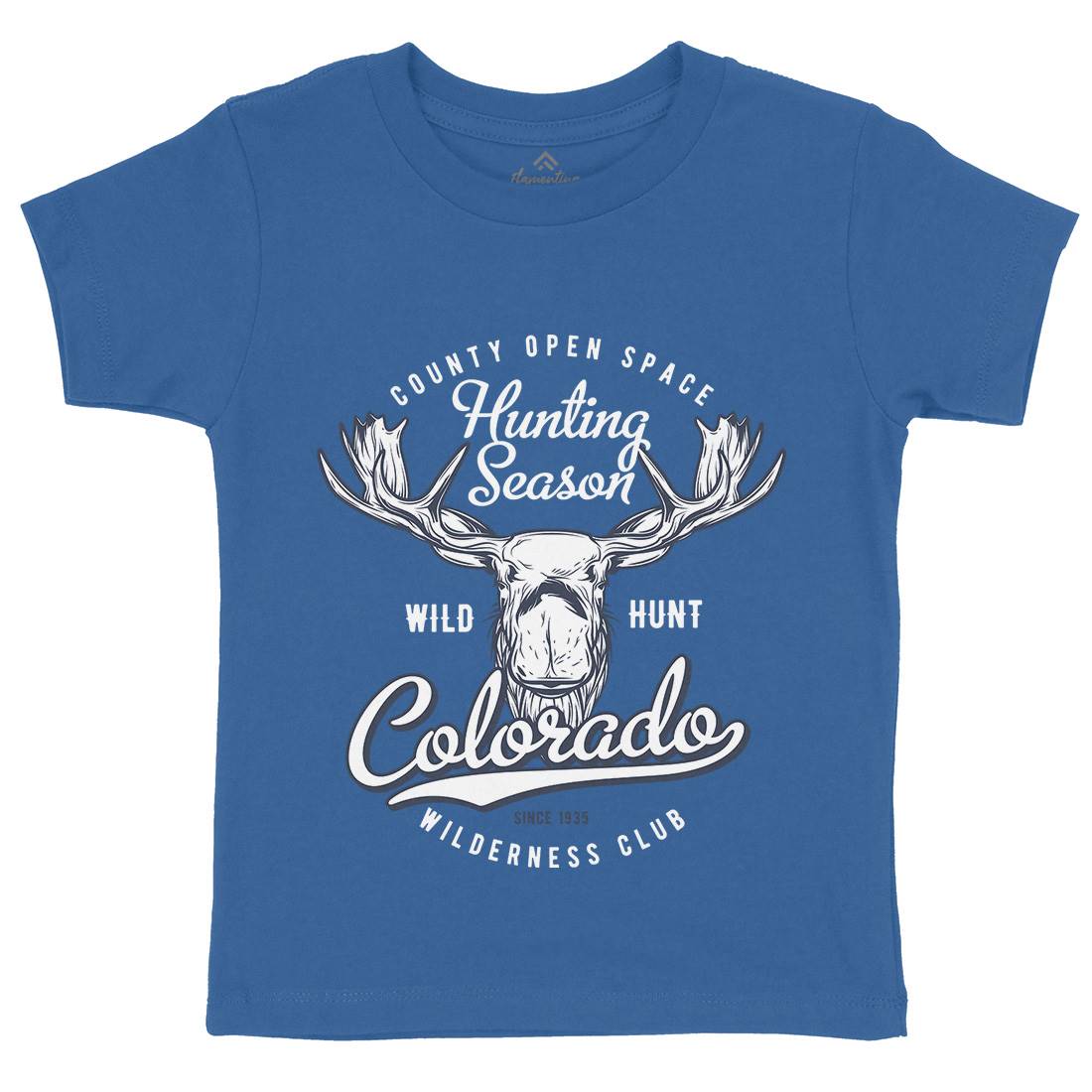 Moose Hunt Kids Organic Crew Neck T-Shirt Animals B823