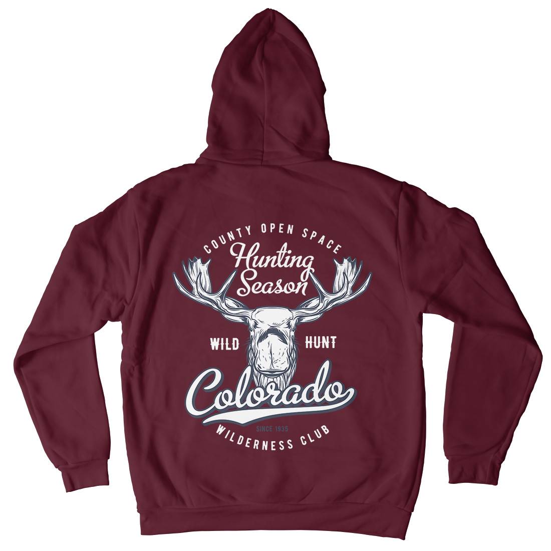 Moose Hunt Mens Hoodie With Pocket Animals B823