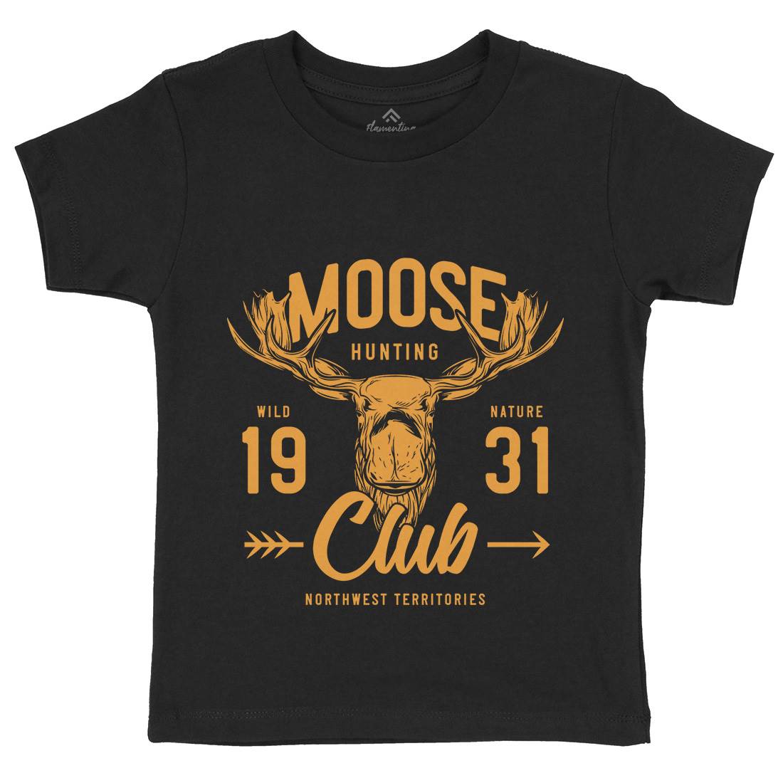 Moose Hunt Kids Crew Neck T-Shirt Animals B824