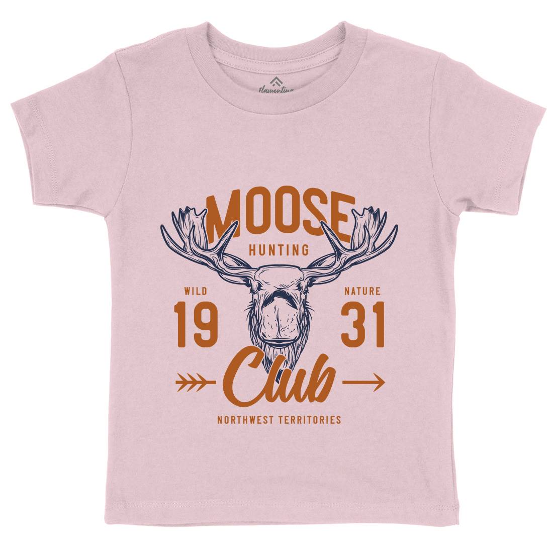 Moose Hunt Kids Organic Crew Neck T-Shirt Animals B824
