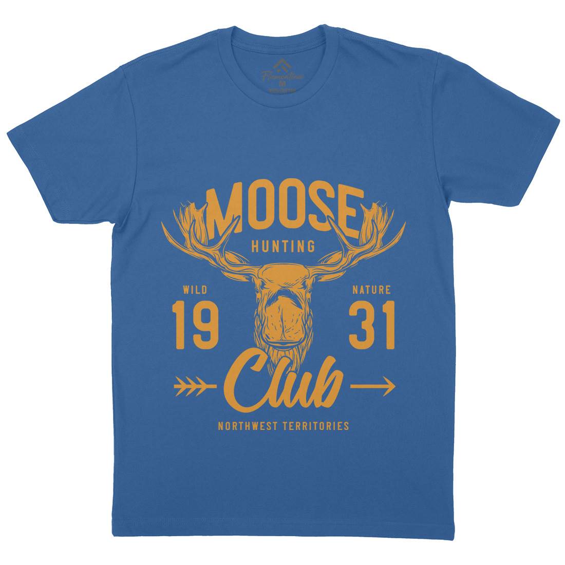 Moose Hunt Mens Crew Neck T-Shirt Animals B824