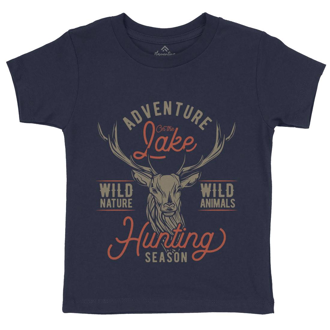 Deer Hunt Kids Crew Neck T-Shirt Animals B825