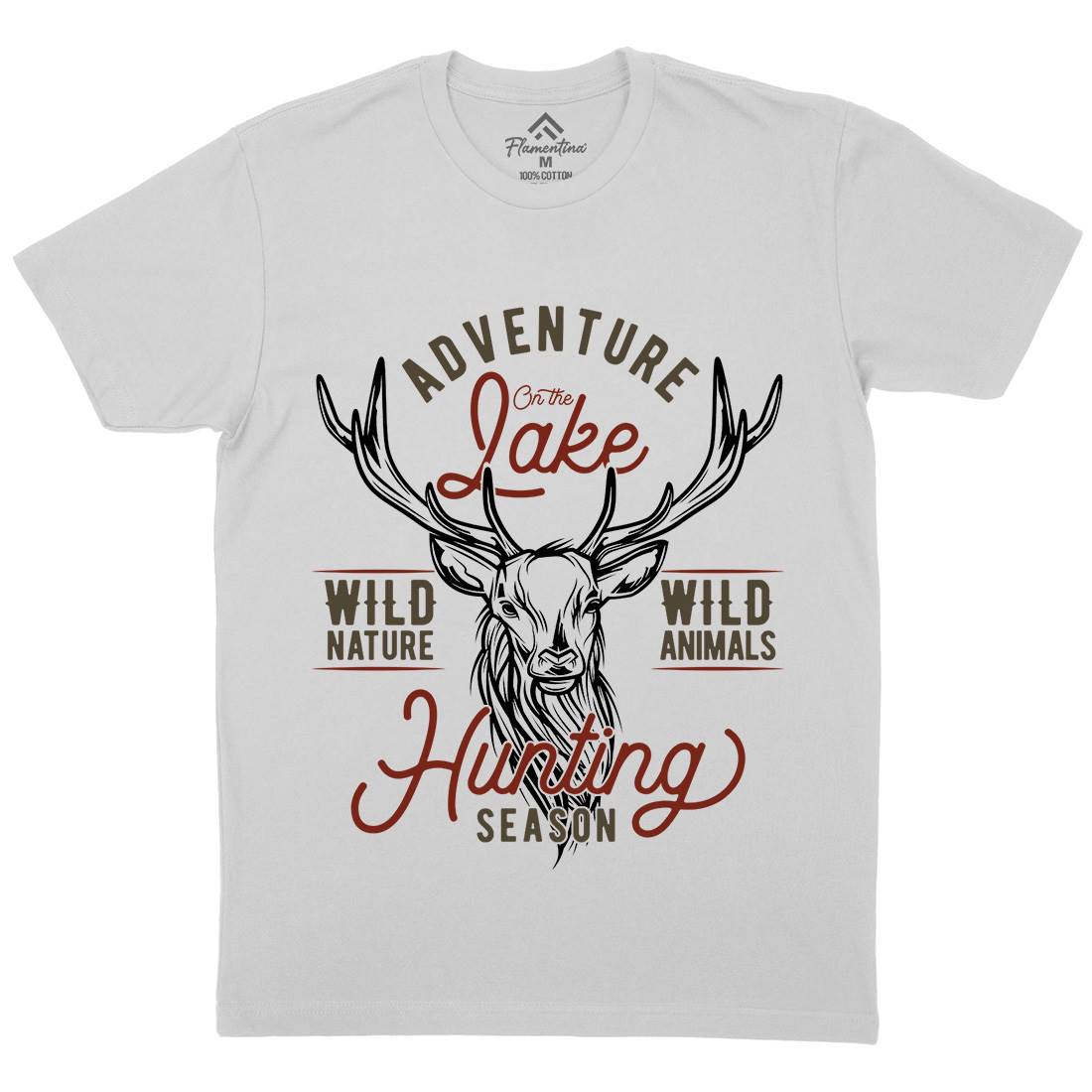Deer Hunt Mens Crew Neck T-Shirt Animals B825