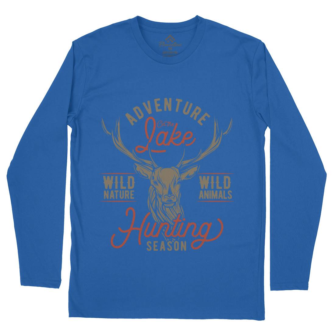 Deer Hunt Mens Long Sleeve T-Shirt Animals B825