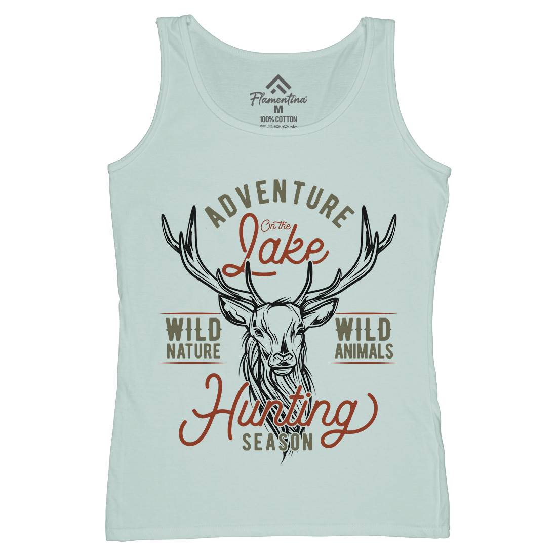Deer Hunt Womens Organic Tank Top Vest Animals B825