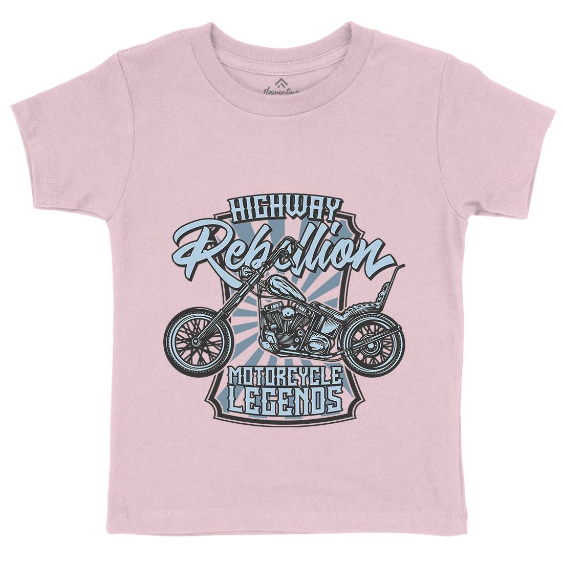 Rebellion Kids Organic Crew Neck T-Shirt Motorcycles B827