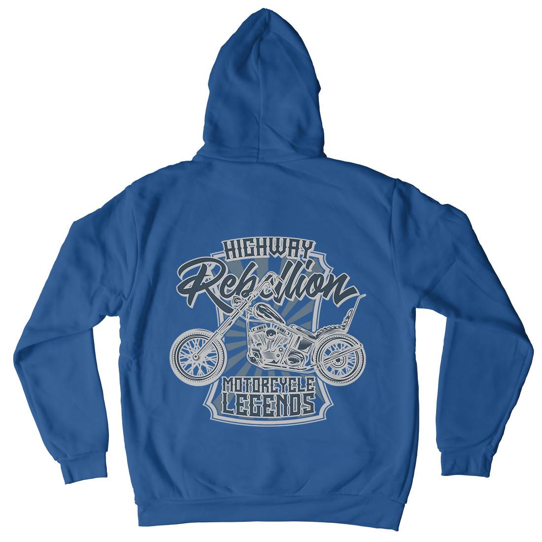 Rebellion Mens Hoodie With Pocket Motorcycles B827