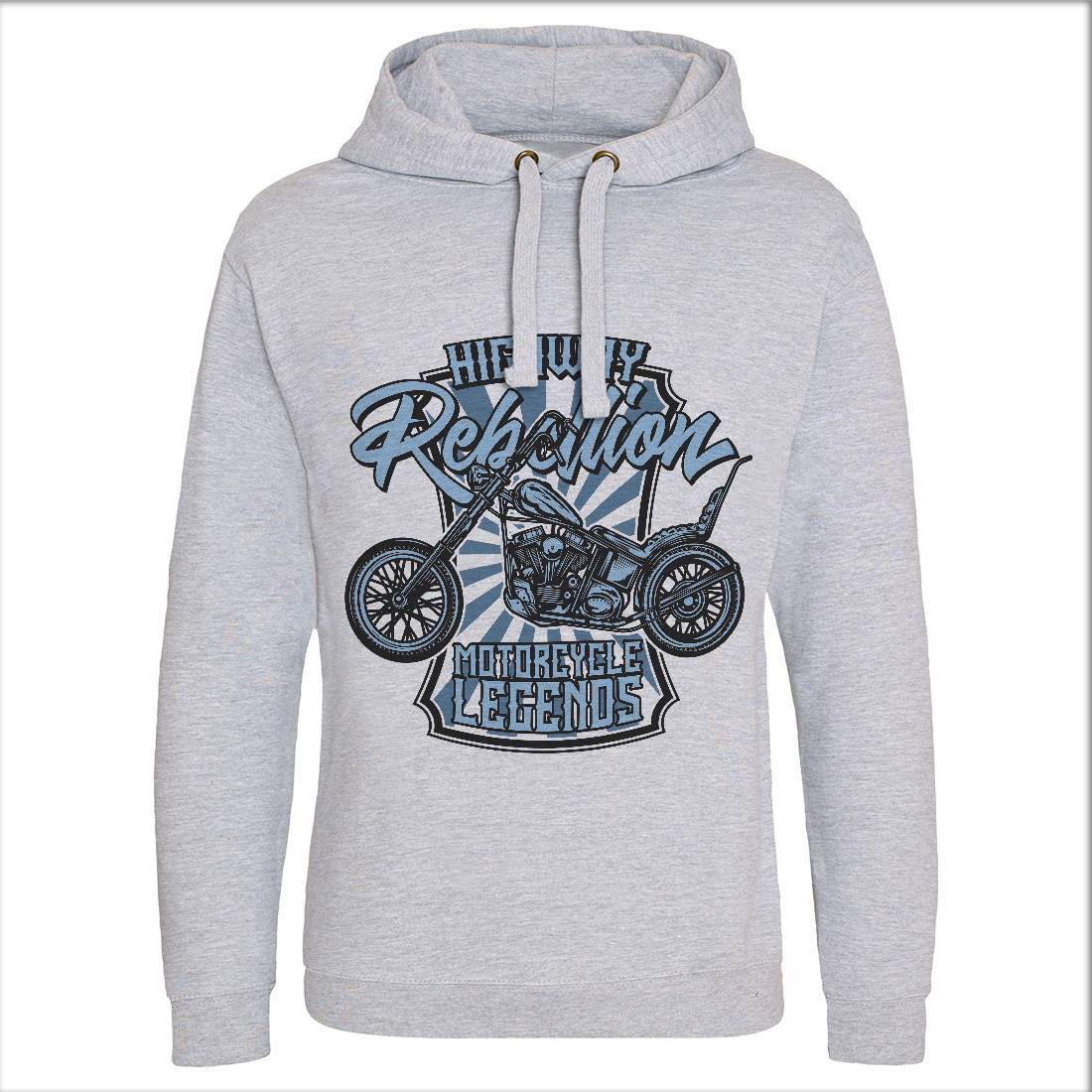 Rebellion Mens Hoodie Without Pocket Motorcycles B827