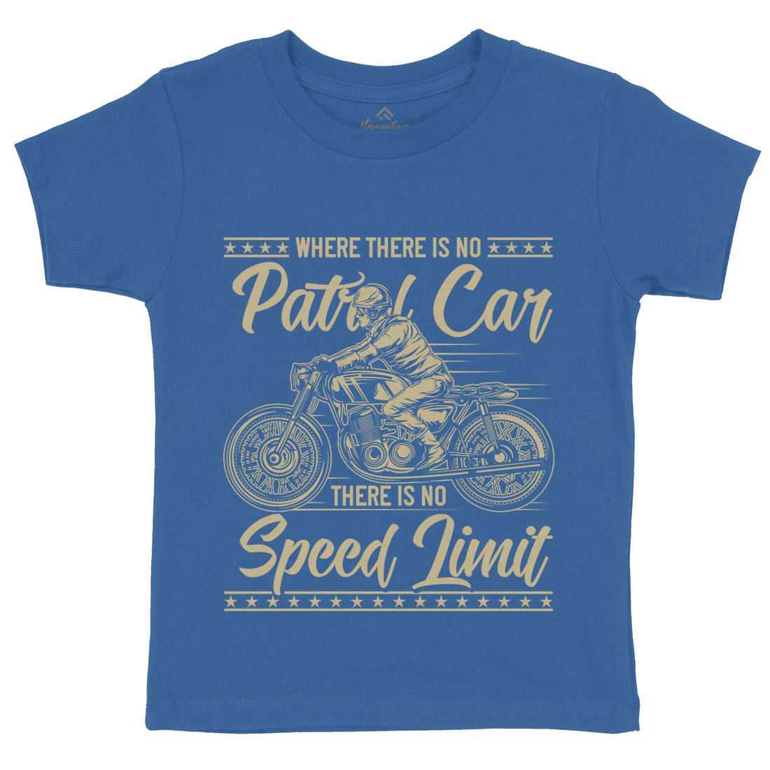 Limit Kids Crew Neck T-Shirt Motorcycles B828