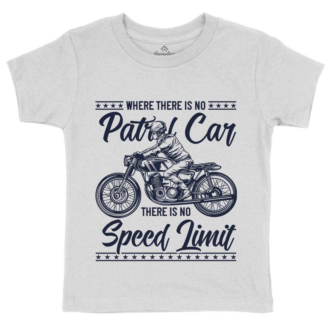 Limit Kids Crew Neck T-Shirt Motorcycles B828