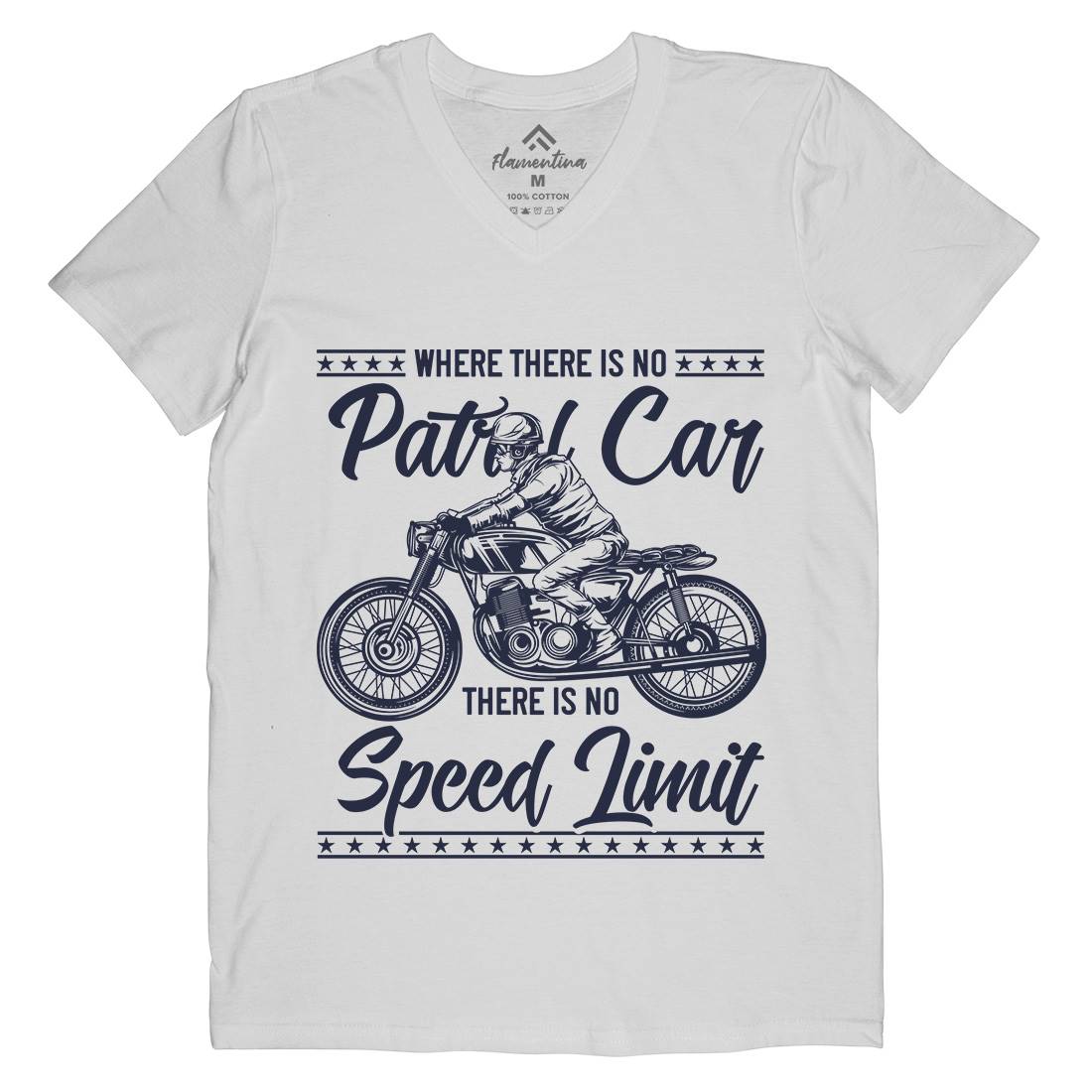 Limit Mens V-Neck T-Shirt Motorcycles B828