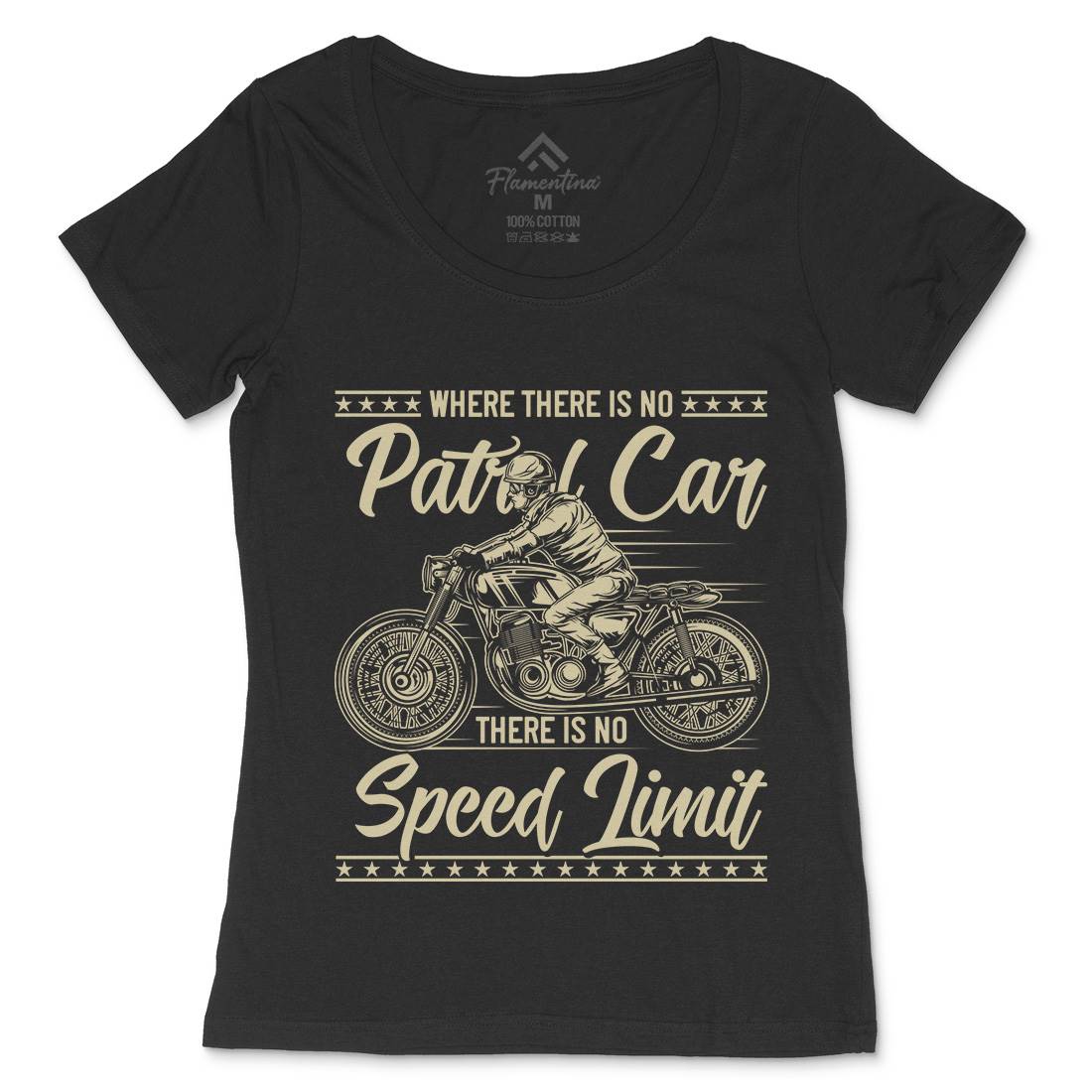 Limit Womens Scoop Neck T-Shirt Motorcycles B828