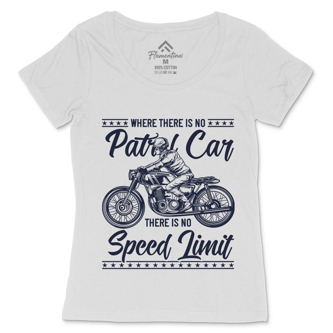 Limit Womens Scoop Neck T-Shirt Motorcycles B828