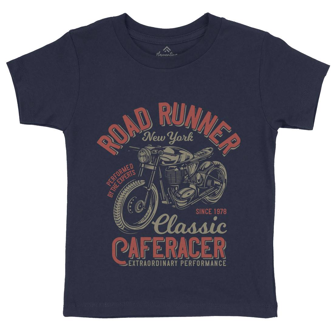 Road Runner Kids Organic Crew Neck T-Shirt Motorcycles B829