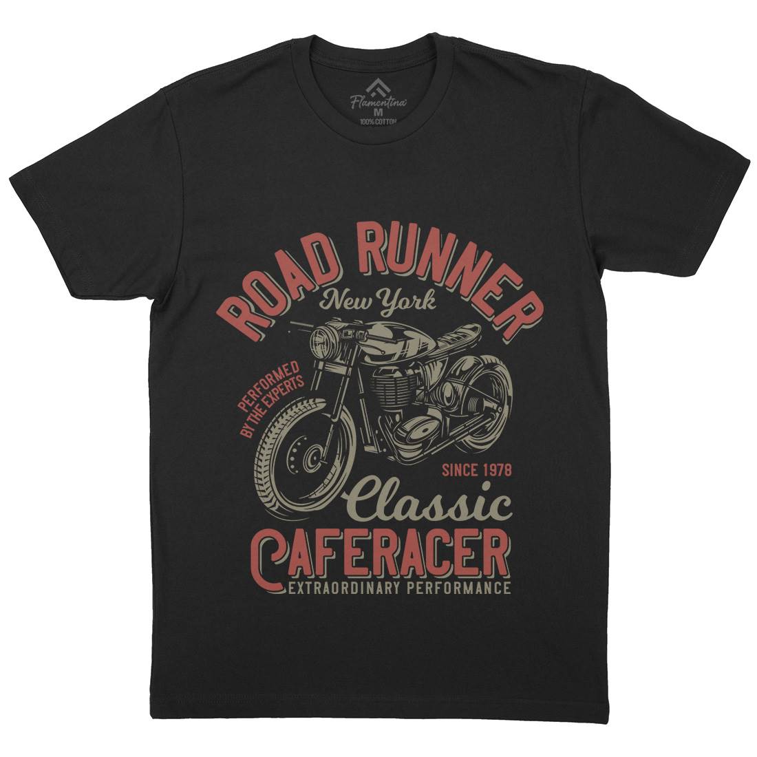 Road Runner Mens Crew Neck T-Shirt Motorcycles B829