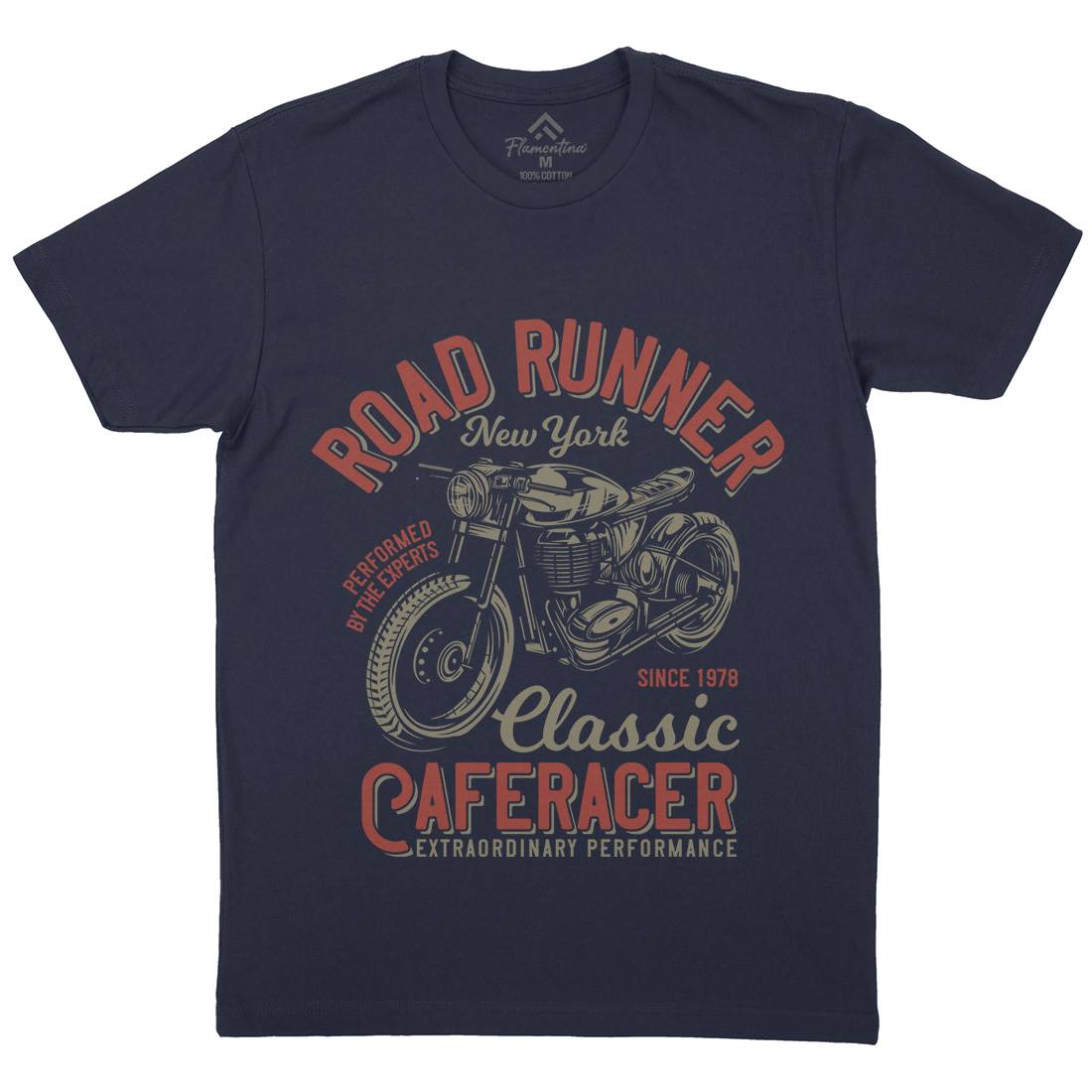 Road Runner Mens Crew Neck T-Shirt Motorcycles B829